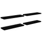 vidaXL Wandregale Schwebend 4Stk. Hochglanz-Schwarz 120x23,5x3,8cm MDF vidaXL Wandregale Schwebend 4Stk. Hochglanz-Schwarz 120x23,5x3,8cm MDF