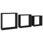 vidaXL Würfelregale 3 Stk. Schwarz MDF vidaXL Würfelregale 3 Stk. Schwarz MDF