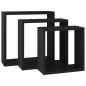 vidaXL Würfelregale 3 Stk. Schwarz MDF vidaXL Würfelregale 3 Stk. Schwarz MDF