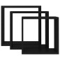 vidaXL Würfelregale 3 Stk. Schwarz MDF vidaXL Würfelregale 3 Stk. Schwarz MDF