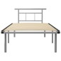 vidaXL Bettgestell Grau Metall 100x200 cm vidaXL Bettgestell Grau Metall 100x200 cm