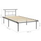 vidaXL Bettgestell Grau Metall 100x200 cm vidaXL Bettgestell Grau Metall 100x200 cm