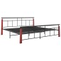 vidaXL Bettgestell Metall und Massivholz Eiche 200x200 cm vidaXL Bettgestell Metall und Massivholz Eiche 200x200 cm