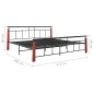 vidaXL Bettgestell Metall und Massivholz Eiche 200x200 cm vidaXL Bettgestell Metall und Massivholz Eiche 200x200 cm