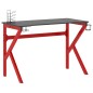vidaXL Gaming-Schreibtisch mit K-Gestell Schwarz und Rot 110x60x75 cm vidaXL Gaming-Schreibtisch mit K-Gestell Schwarz und Rot 110x60x75 cm
