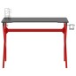 vidaXL Gaming-Schreibtisch mit K-Gestell Schwarz und Rot 110x60x75 cm vidaXL Gaming-Schreibtisch mit K-Gestell Schwarz und Rot 110x60x75 cm