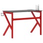 vidaXL Gaming-Schreibtisch mit K-Gestell Schwarz und Rot 110x60x75 cm vidaXL Gaming-Schreibtisch mit K-Gestell Schwarz und Rot 110x60x75 cm