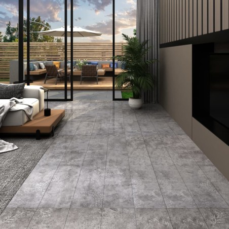 vidaXL PVC Laminat Dielen Selbstklebend 5,21 m² 2 mm Betongrau