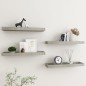 vidaXL Loggia Wandregale 4 Stk. Betongrau 60x15x4 cm MDF vidaXL Loggia Wandregale 4 Stk. Betongrau 60x15x4 cm MDF