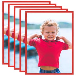 vidaXL Bilderrahmen Collage 5 Stk. für Wand Tisch Rot 50x60 cm MDF