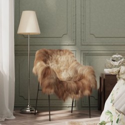 vidaXL Sitzauflage Island-Schaffell Braun 70x110 cm