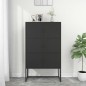 vidaXL Highboard Schwarz 80x35x135 cm Stahl vidaXL Highboard Schwarz 80x35x135 cm Stahl
