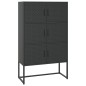 vidaXL Highboard Schwarz 80x35x135 cm Stahl vidaXL Highboard Schwarz 80x35x135 cm Stahl