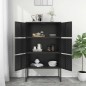 vidaXL Highboard Schwarz 80x35x135 cm Stahl vidaXL Highboard Schwarz 80x35x135 cm Stahl