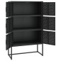 vidaXL Highboard Schwarz 80x35x135 cm Stahl vidaXL Highboard Schwarz 80x35x135 cm Stahl