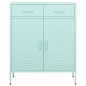 vidaXL Lagerschrank Minzgrün 80x35x101,5 cm Stahl vidaXL Lagerschrank Minzgrün 80x35x101,5 cm Stahl