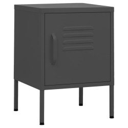 vidaXL Nachttisch Anthrazit 35x35x51 cm Stahl 