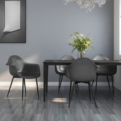 vidaXL Esszimmerstühle 4 Stk. Grau PP