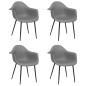 vidaXL Esszimmerstühle 4 Stk. Grau PP vidaXL Esszimmerstühle 4 Stk. Grau PP