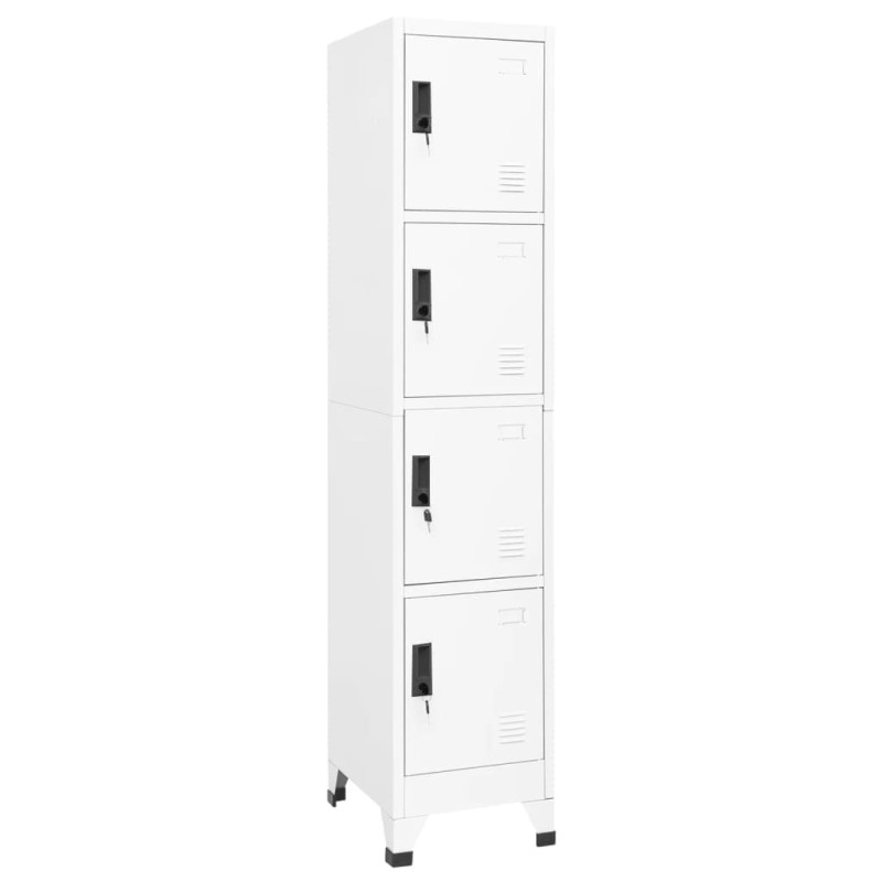 vidaXL Schließfachschrank Weiß 38x45x180 cm Stahl vidaXL Schließfachschrank Weiß 38x45x180 cm Stahl