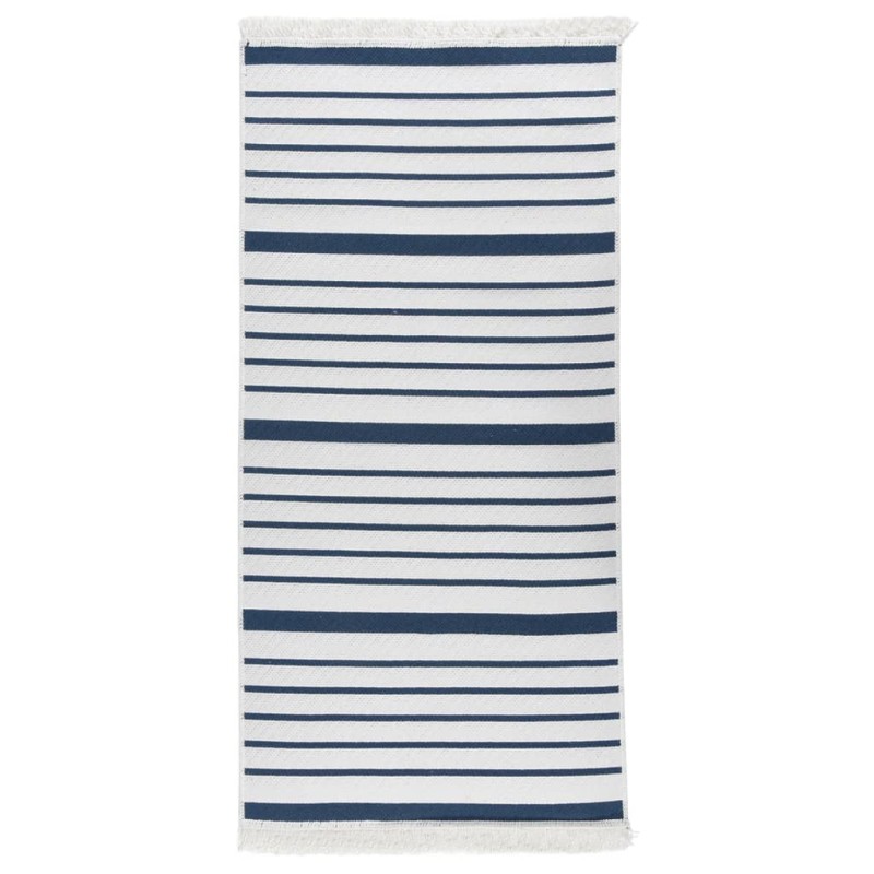 vidaXL Teppich Marineblau 100x200 cm Baumwolle vidaXL Teppich Marineblau 100x200 cm Baumwolle