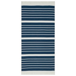 vidaXL Teppich Marineblau 100x200 cm Baumwolle