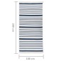 vidaXL Teppich Marineblau 100x200 cm Baumwolle vidaXL Teppich Marineblau 100x200 cm Baumwolle