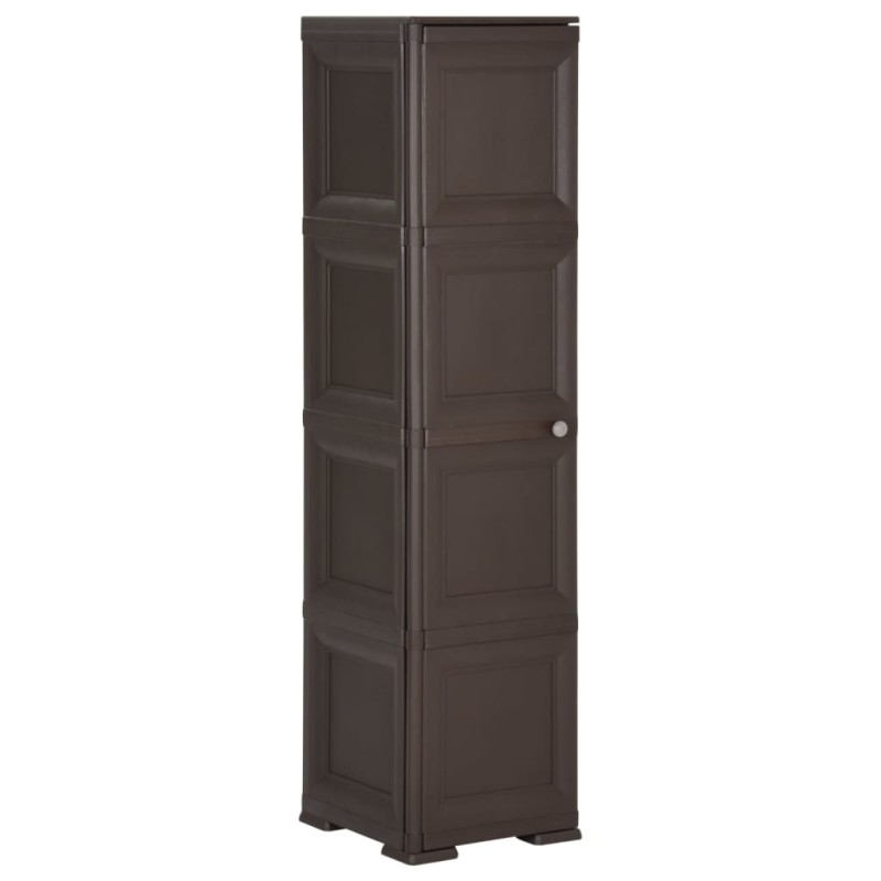 vidaXL Kunststoffschrank 40x43x164 cm Holzdesign Braun vidaXL Kunststoffschrank 40x43x164 cm Holzdesign Braun