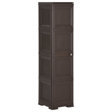 vidaXL Kunststoffschrank 40x43x164 cm Holzdesign Braun