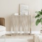 vidaXL Konsolentisch Silbern 70x30x70 cm Edelstahl und Glas vidaXL Konsolentisch Silbern 70x30x70 cm Edelstahl und Glas