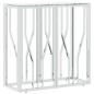 vidaXL Konsolentisch Silbern 70x30x70 cm Edelstahl und Glas vidaXL Konsolentisch Silbern 70x30x70 cm Edelstahl und Glas