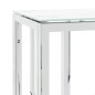 vidaXL Konsolentisch Silbern 70x30x70 cm Edelstahl und Glas vidaXL Konsolentisch Silbern 70x30x70 cm Edelstahl und Glas