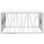 vidaXL Couchtisch Silbern 100x100x50 cm Edelstahl und Glas vidaXL Couchtisch Silbern 100x100x50 cm Edelstahl und Glas