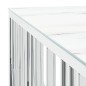vidaXL Couchtisch Silbern 100x100x50 cm Edelstahl und Glas vidaXL Couchtisch Silbern 100x100x50 cm Edelstahl und Glas