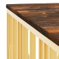 vidaXL Couchtisch Golden Edelstahl und Altholz Massiv vidaXL Couchtisch Golden Edelstahl und Altholz Massiv