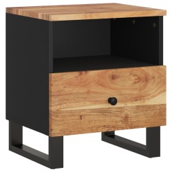 vidaXL Nachttisch Massivholz Akazie & Holzwerkstoff