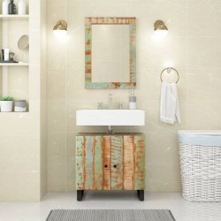 vidaXL Waschbeckenunterschrank Altholz Massiv und Holzwerkstoff