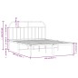 vidaXL Bettgestell mit Kopfteil Metall Schwarz 150x200 cm vidaXL Bettgestell mit Kopfteil Metall Schwarz 150x200 cm