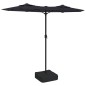 vidaXL Doppelsonnenschirm mit LEDs Schwarz 316x240 cm vidaXL Doppelsonnenschirm mit LEDs Schwarz 316x240 cm