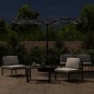 vidaXL Doppelsonnenschirm mit LEDs Schwarz 316x240 cm vidaXL Doppelsonnenschirm mit LEDs Schwarz 316x240 cm