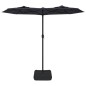 vidaXL Doppelsonnenschirm mit LEDs Schwarz 316x240 cm vidaXL Doppelsonnenschirm mit LEDs Schwarz 316x240 cm