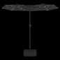 vidaXL Doppelsonnenschirm mit LEDs Schwarz 316x240 cm vidaXL Doppelsonnenschirm mit LEDs Schwarz 316x240 cm