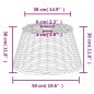 vidaXL Lampenschirm Braun Ø50x30 cm Korbweide vidaXL Lampenschirm Braun Ø50x30 cm Korbweide