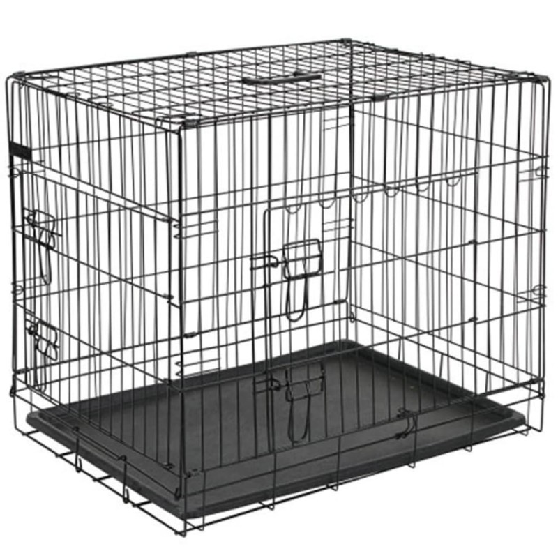@Pet Hundetransportbox Metall 63x44x50,5 cm Schwarz 15001 @Pet Hundetransportbox Metall 63x44x50,5 cm Schwarz 15001