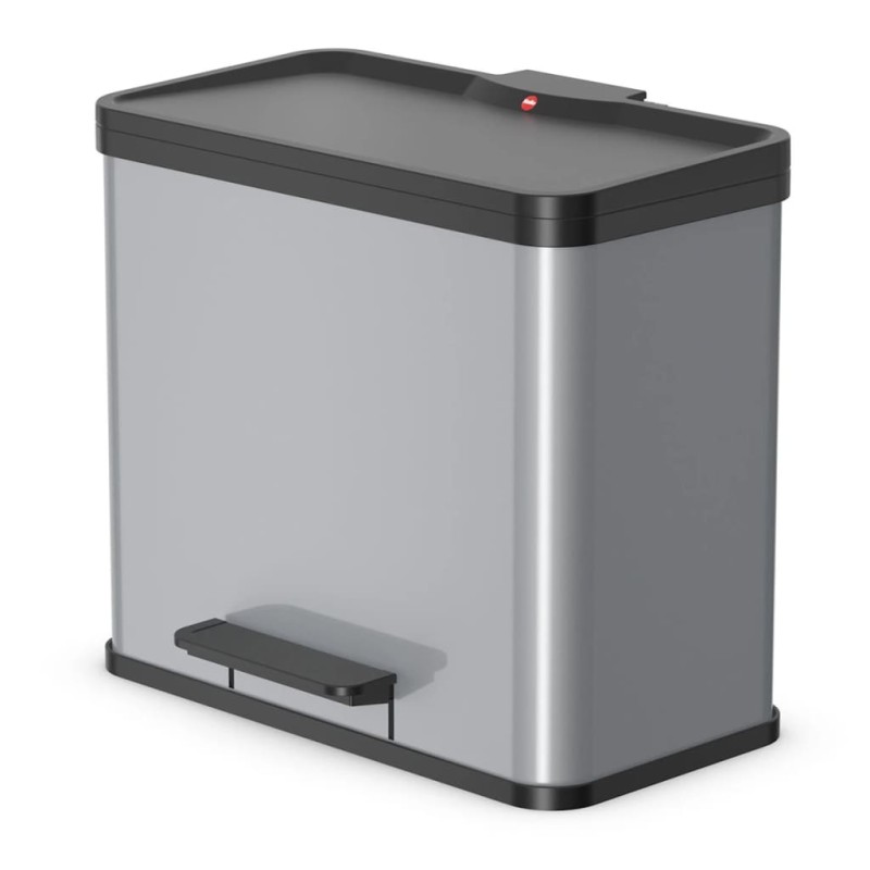 Hailo Tretmülleimer Oko Trio Plus Größe L 3×9L Silbern 0633-220 Hailo Tretmülleimer Oko Trio Plus Größe L 3×9L Silbern 0633-220