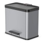 Hailo Tretmülleimer Oko Trio Plus Größe L 3×9L Silbern 0633-220 Hailo Tretmülleimer Oko Trio Plus Größe L 3×9L Silbern 0633-220