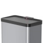 Hailo Tretmülleimer Oko Trio Plus Größe L 3×9L Silbern 0633-220 Hailo Tretmülleimer Oko Trio Plus Größe L 3×9L Silbern 0633-220