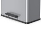 Hailo Tretmülleimer Oko Trio Plus Größe L 3×9L Silbern 0633-220 Hailo Tretmülleimer Oko Trio Plus Größe L 3×9L Silbern 0633-220