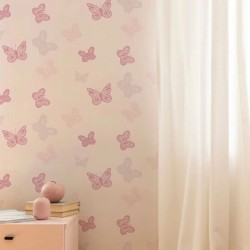 Kids at Home Tapete Butterfly Rosa 100114