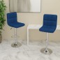 Barhocker 2 Stk. Blau Stoff Barhocker 2 Stk. Blau Stoff